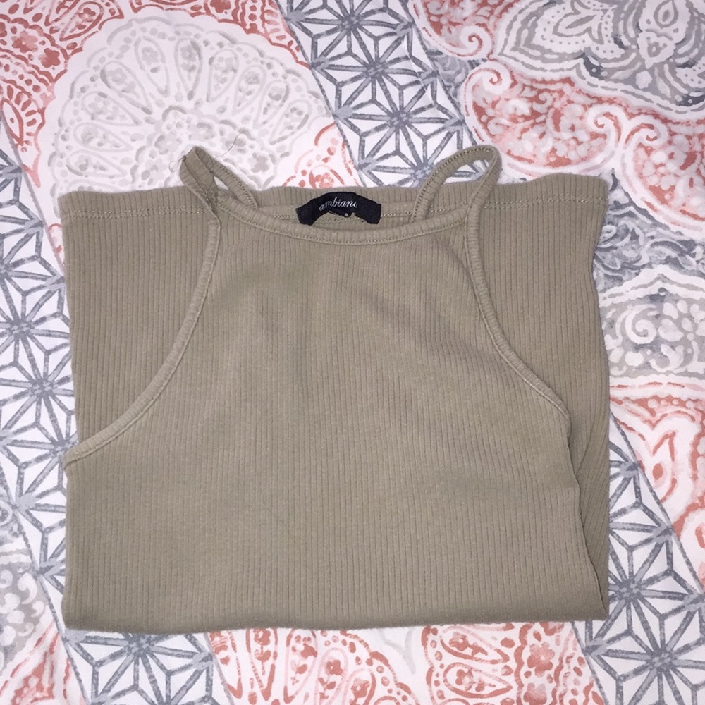 light green halter top